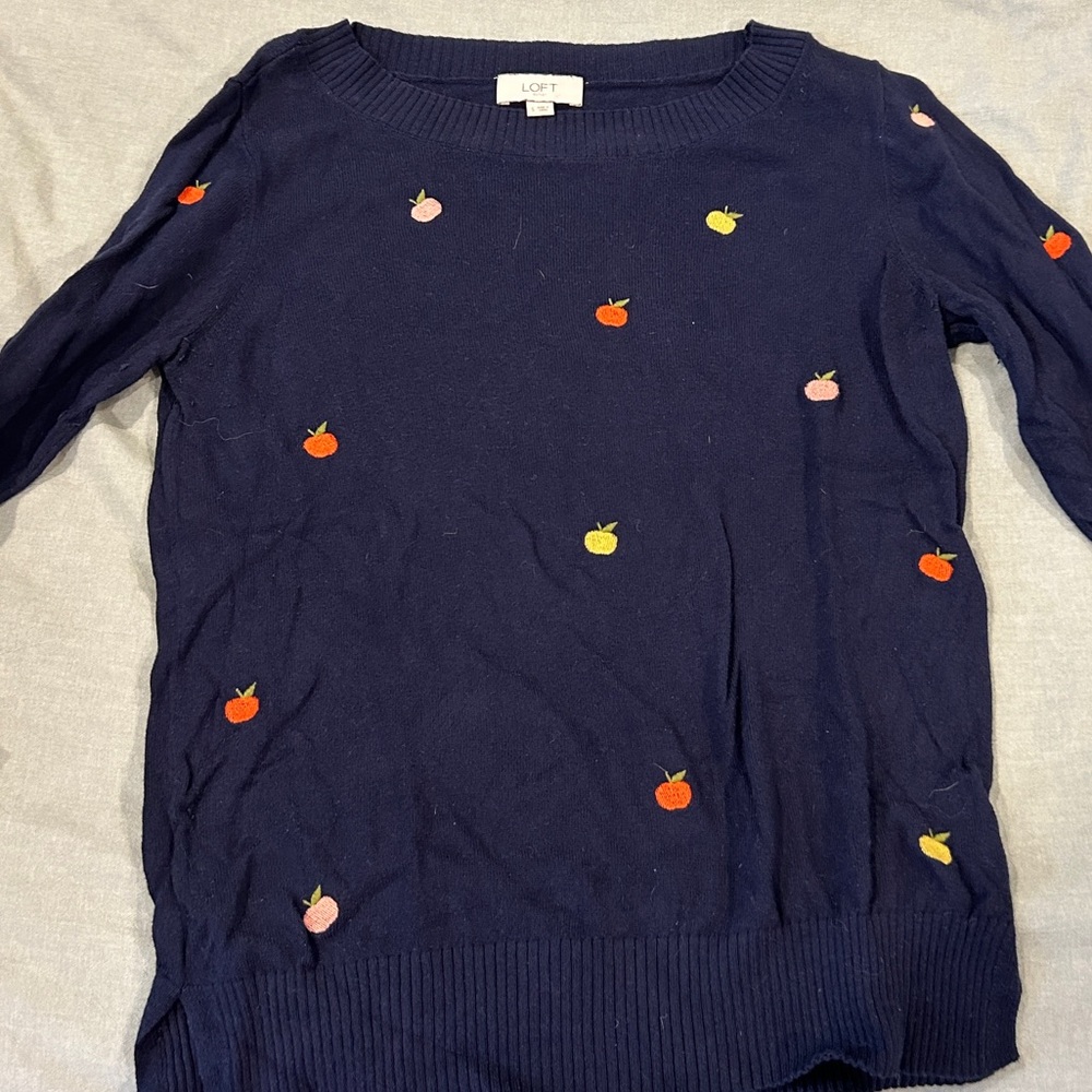 Loft Apple teacher sweater